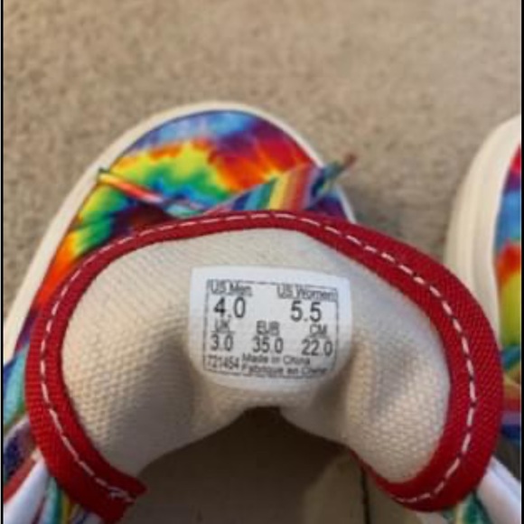 Brand New Vans Custom Made Rainbow Tie Dye Checkers - Picture 2 of 3